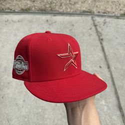 red Astros Fitted 