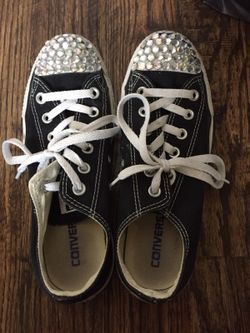 Embellished Black Converse All-Star size 7