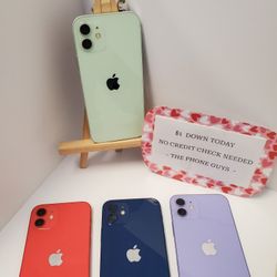 Apple IPhone 12 Unlocked - $1 Down Today - NO CREDIT Needed
