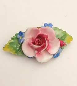 Bone China Flower Pin Made in England