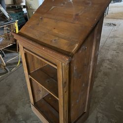 Solid wood pulpit lecture writing clerk’s desk 29W 20 D 54H