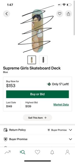 Supreme Girls Skateboard Deck