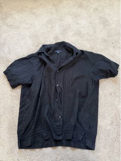 Black striped flannel