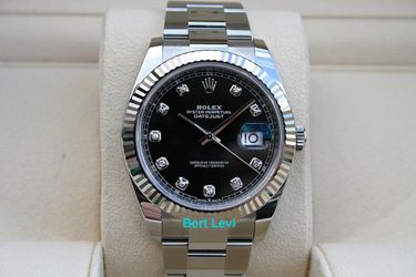 ROLEX 126334 DATEJUST 41MM WACH BLACK DIAMOND DIAL NIB - T4225