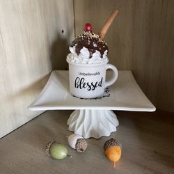 Faux Mini Mug Topper Whipped Cream.