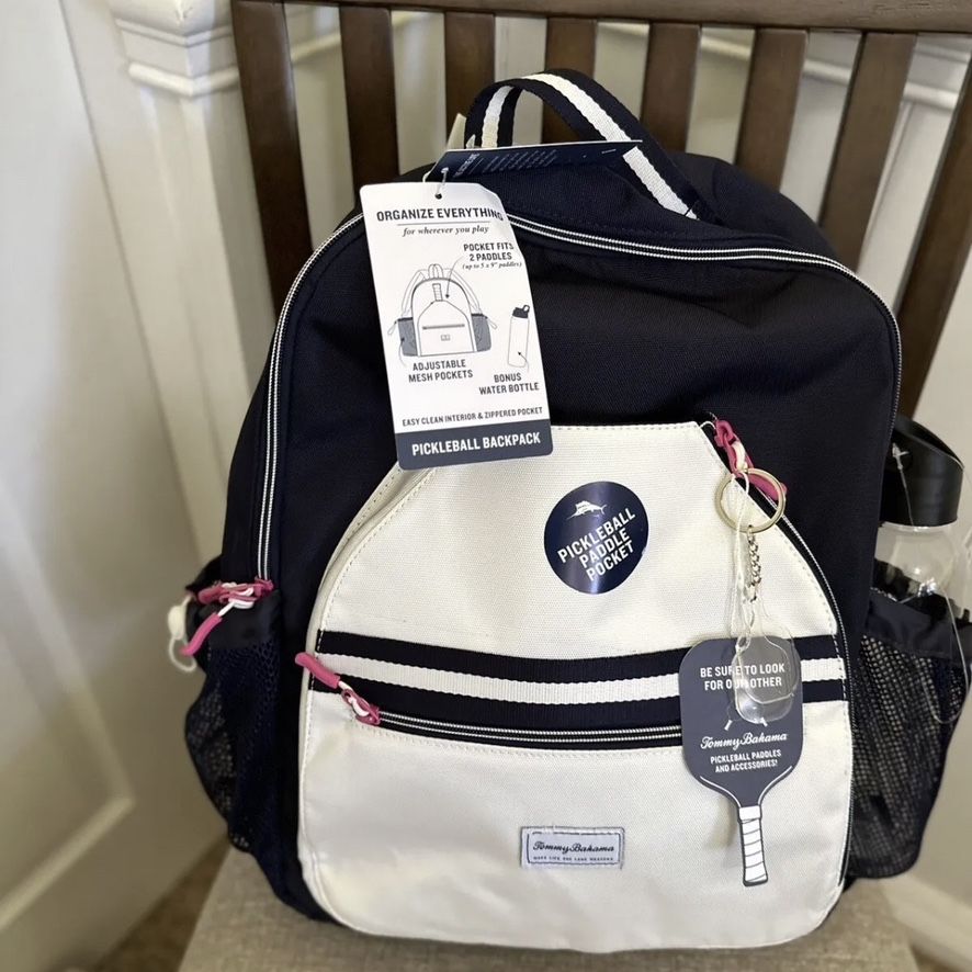 Tommy Bahama Pickleball Backpack w/ Water Bottle, Pockets, Paddle Pocket NEW Tommy Bahama Pickleball Backpack Pocket & Water Bottle | eBay main image 2