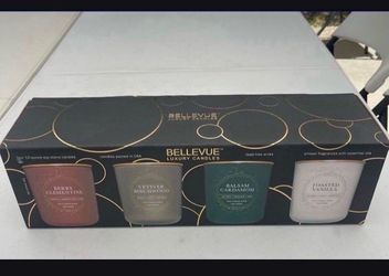 Bellevue Luxury Candle Set Of 4 - Berry, Birchwood, Balsam