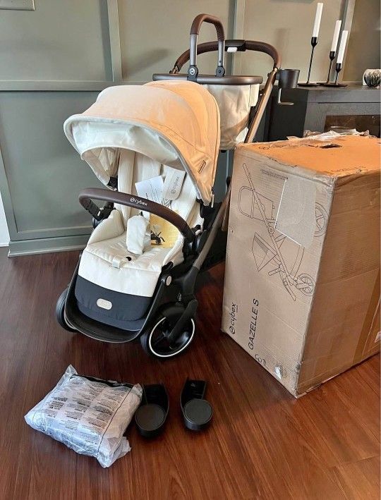 New-2024-Cybex-Gazelle-S-Single-To-Double-Stroller.