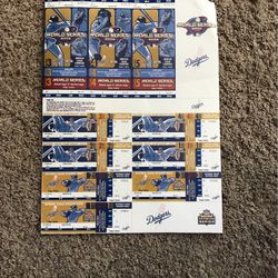 Los Angeles Dodgers 2002 Uncut Postseason Tickets 