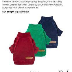 fitwarm paws fleece dog sweater new