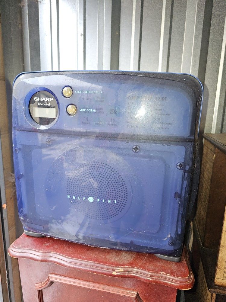 Sharp Vintage Compact Blue Dorm Sized Microwave