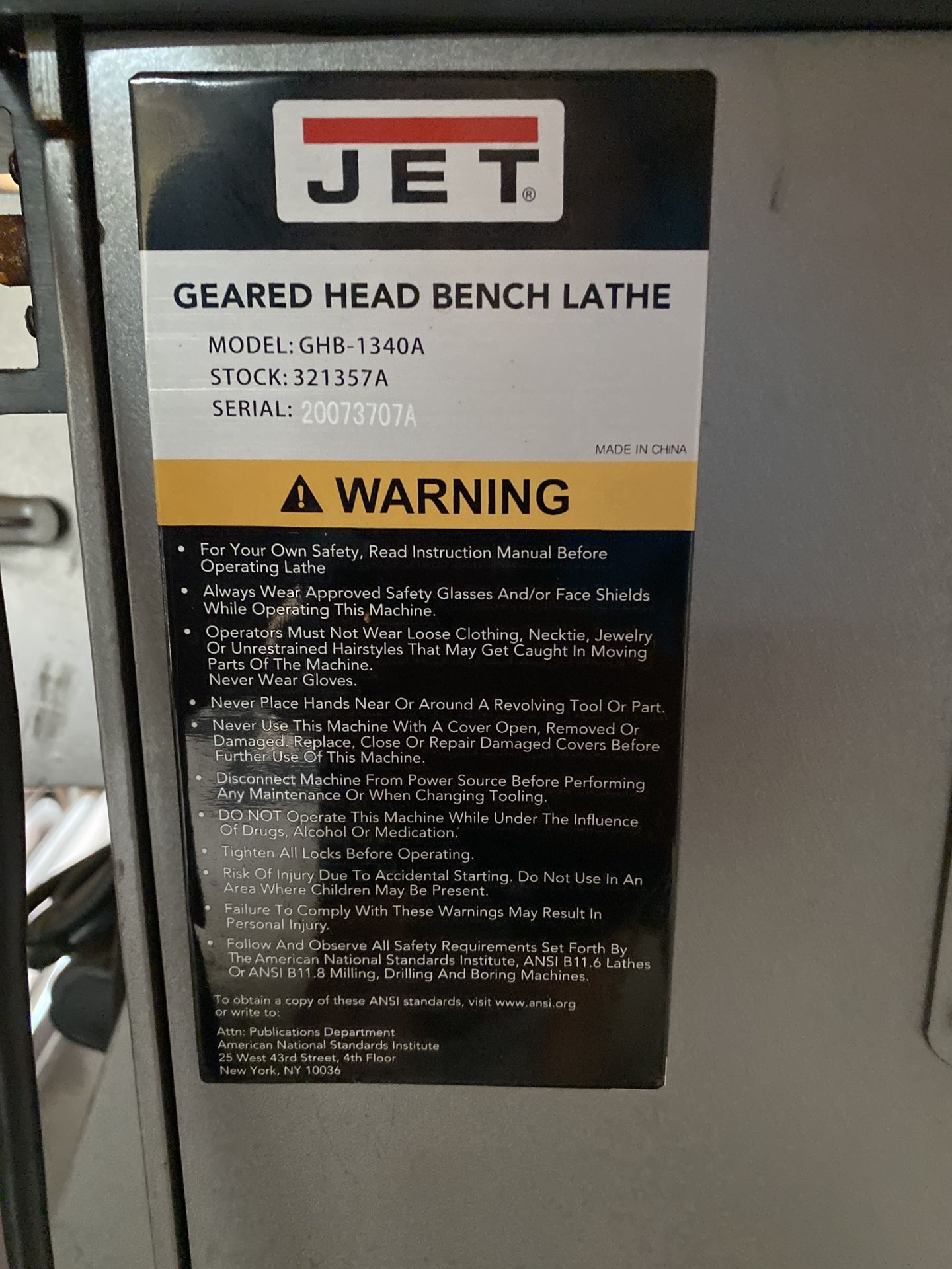 Machine For Metal Parts