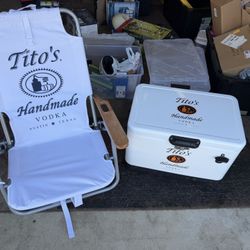 Tito’s Cooler Ice Chest And Chair