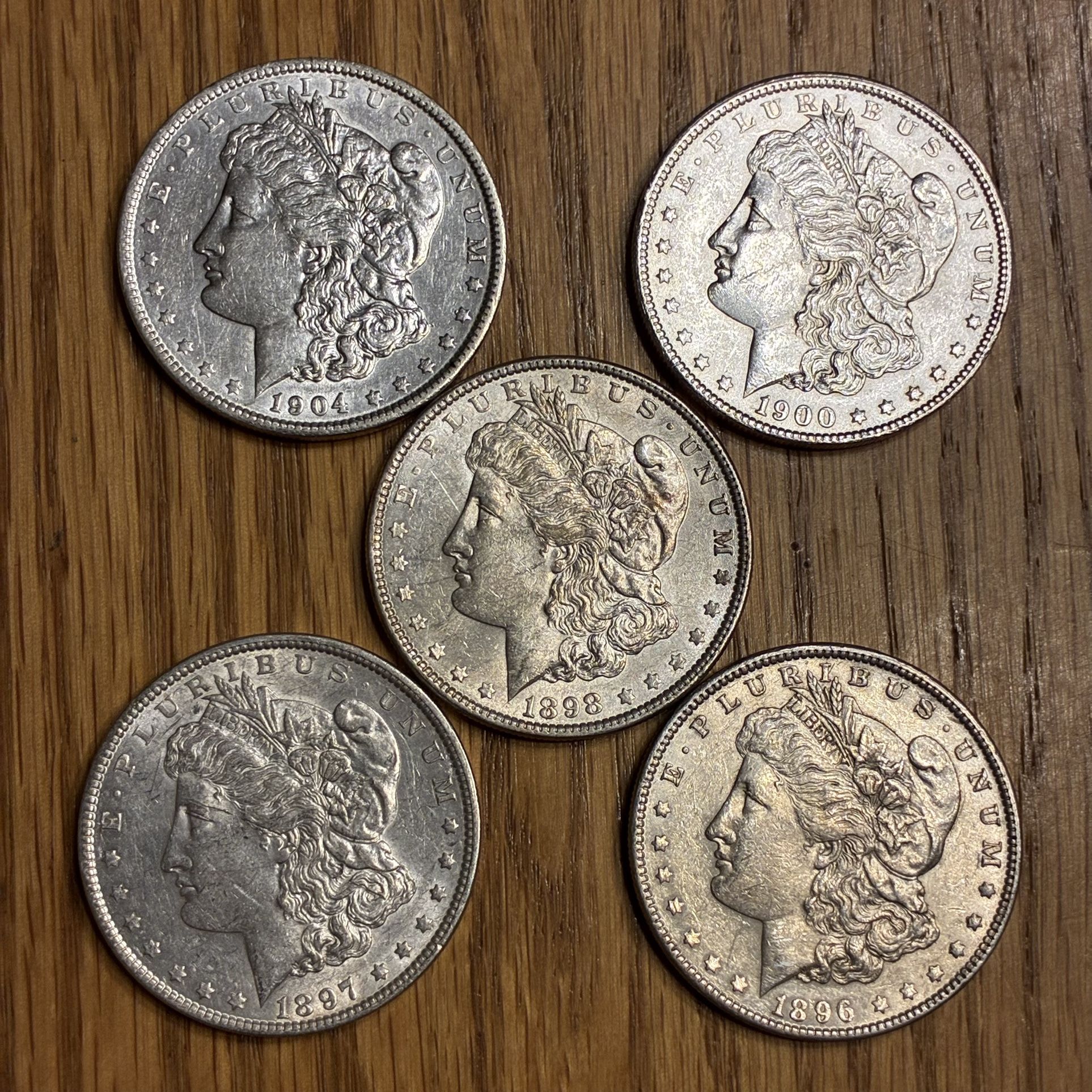 MORGAN Dollars.  Various Dates.  High Grade. 