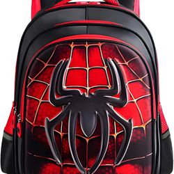 Toddle Boys Girls School Backpack 3D Cartoon Backpacks, School Bags Dayback Lightweight Elementary Schoolbag(SP-Black)
