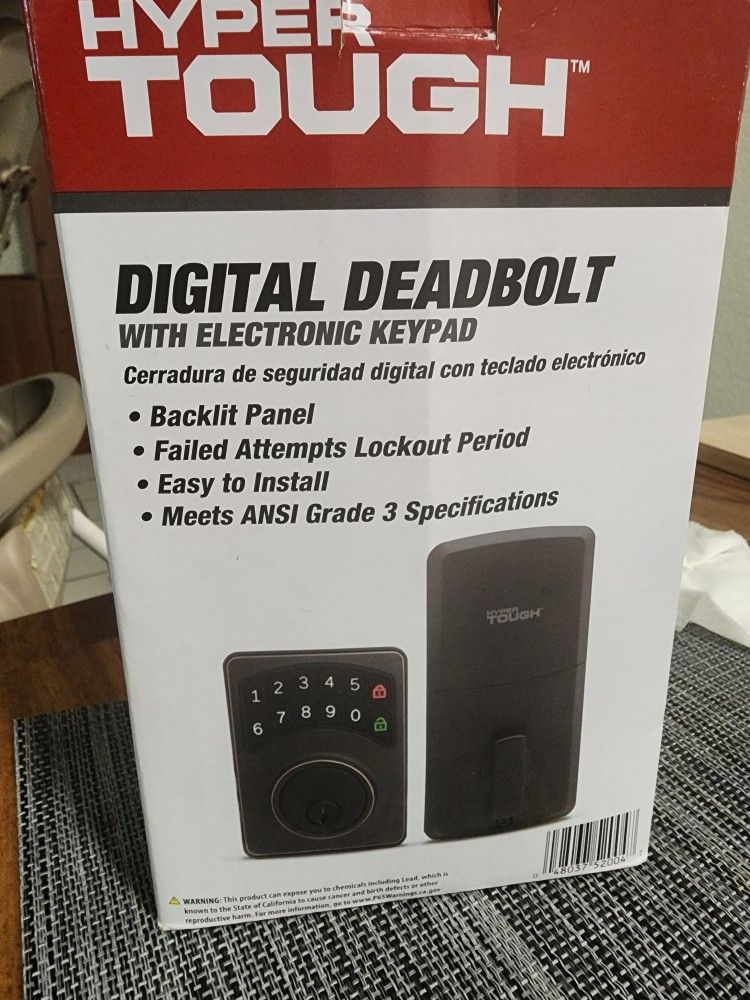 Hyper Tough Digital Deadbolt Electronic Keypad for Sale in Walnut, CA