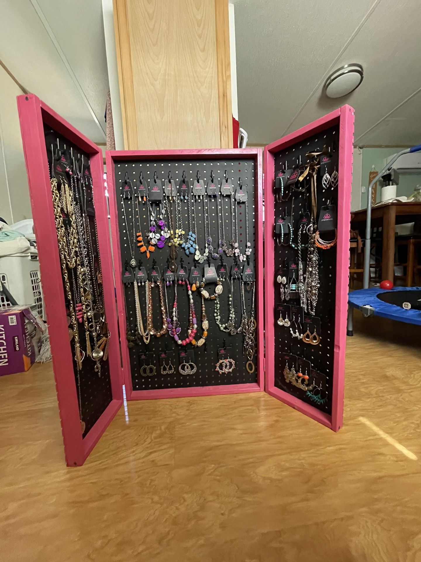 Wood Display Peg Boards W Hooks