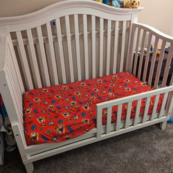 Convertible Crib With Toddler Rail And Twin Bed Kit