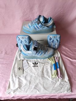 Adidas X Bad Bunny Forum Buckle Low 'Blue Tint' Sneakers - GY9693 MT - Size- 5.5