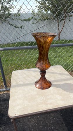Tortoiseshell Art Glass Vase