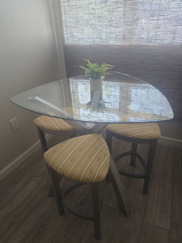 Triangle Bar Stool Height Small Space Table