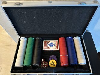 Poker Chip Set With Carrying Case 