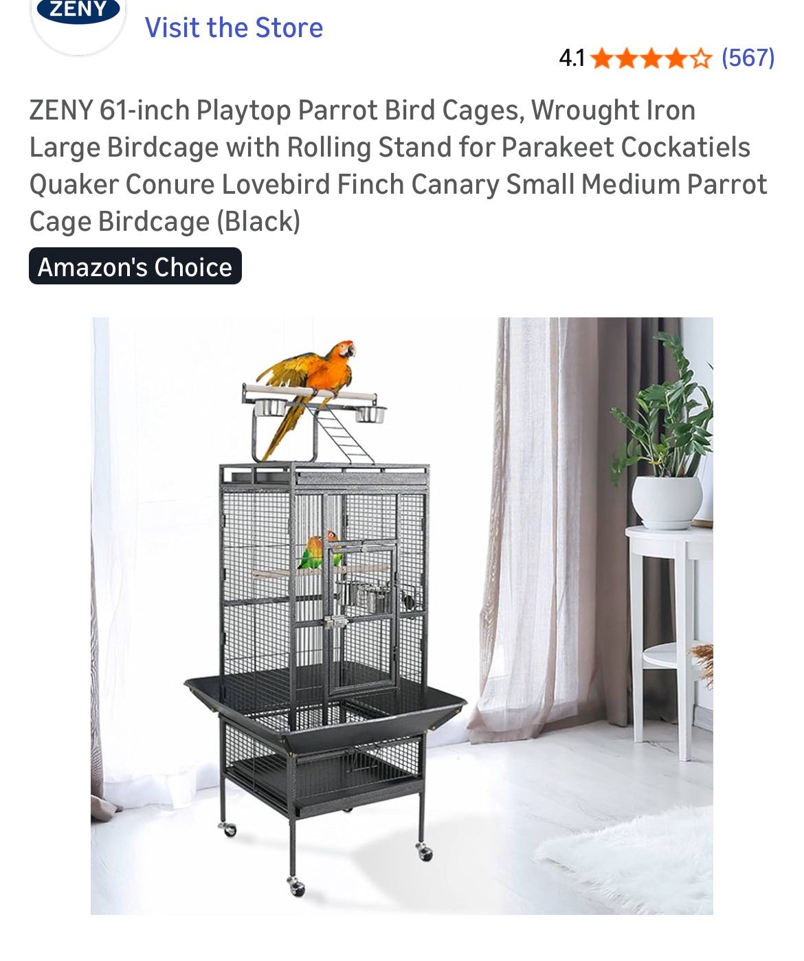 Brand New Bird Cage