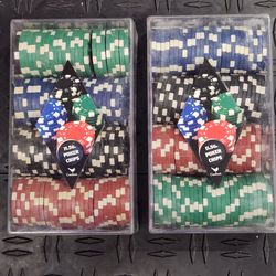 2 Sets Of Poker Chips 