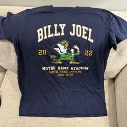 2022 Billy Joel Concert T-Shirt - Notre Dame Stadium - June, 25th - Large
