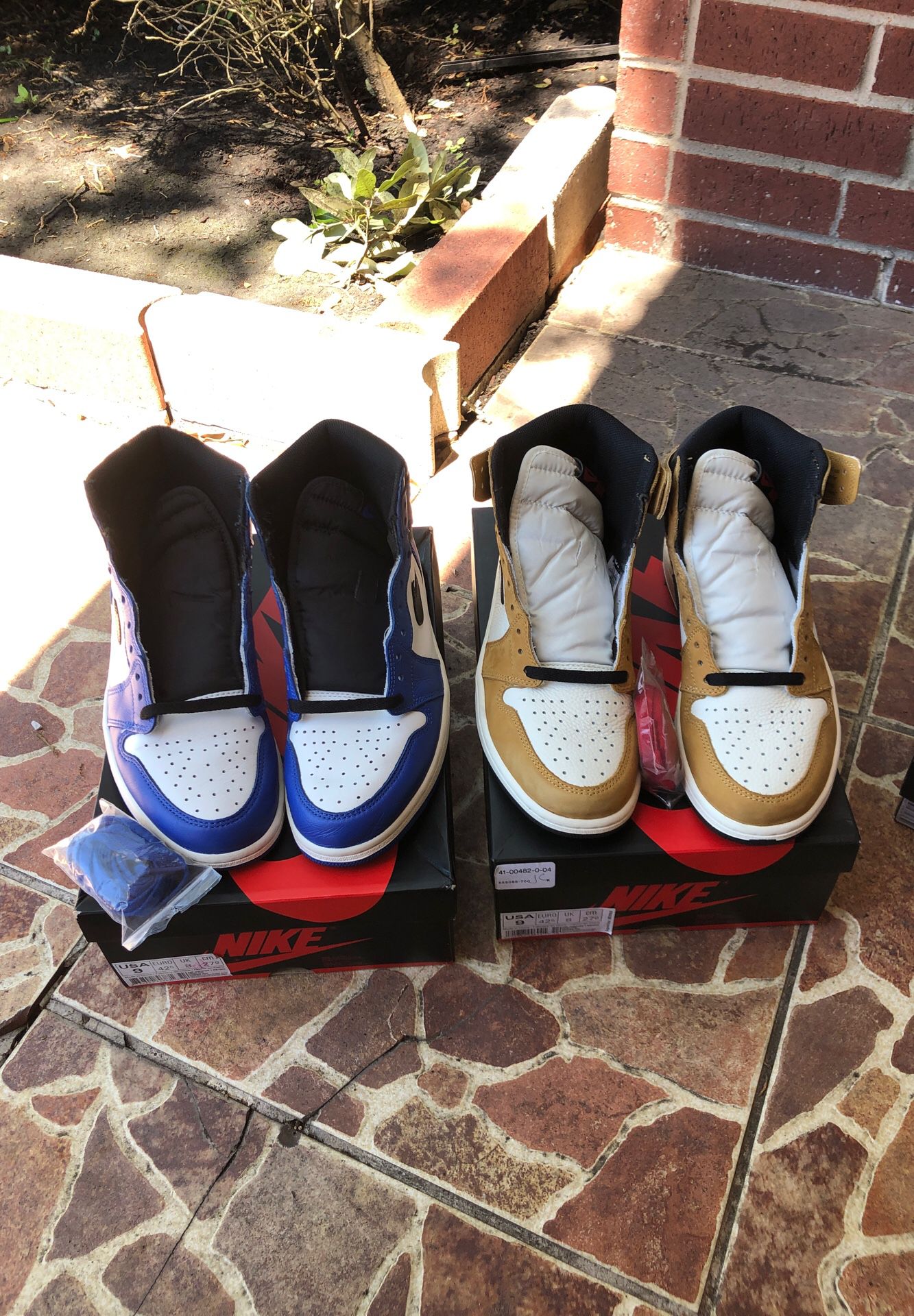 Air jordan 1 “rookie of the year” and “game royal” size 9