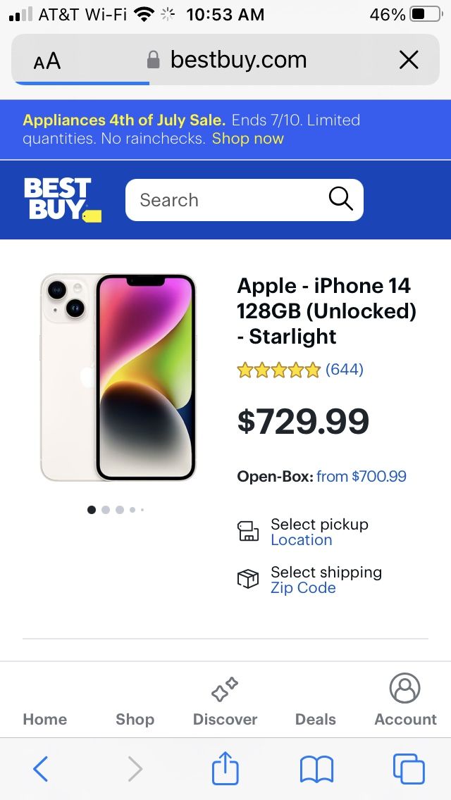 iPhone 14 Blue 128 Gb