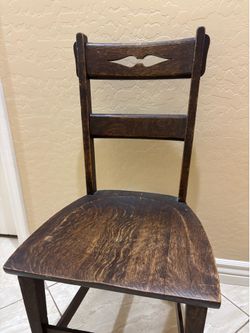 Vintage Dark Wood Dining Chair