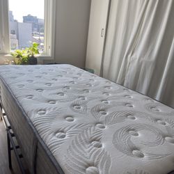 $100 Twinxl Hybrid Mattress + Foldable Bed frame 