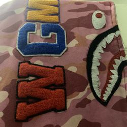 BAPE Hoodie  Size (S) Color (pink)