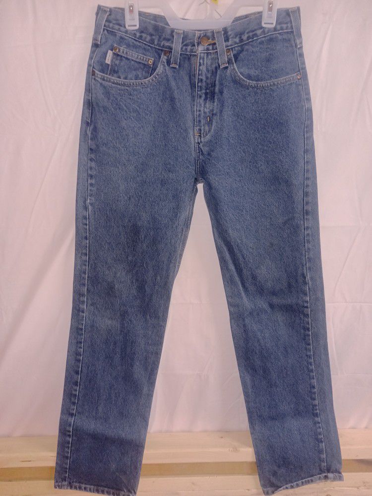 Men's Carhartt relaxed fit blue jeans (#1) 32/36