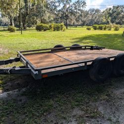 14ft Flat Trailer Made With Mobile Home Axels