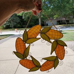 Corn Glass Window Suncatcher, Larger Size