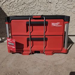 Milwaukee Packout 2 Drawer Toolbox With Dividers Brand New Never Used Hablo Español 