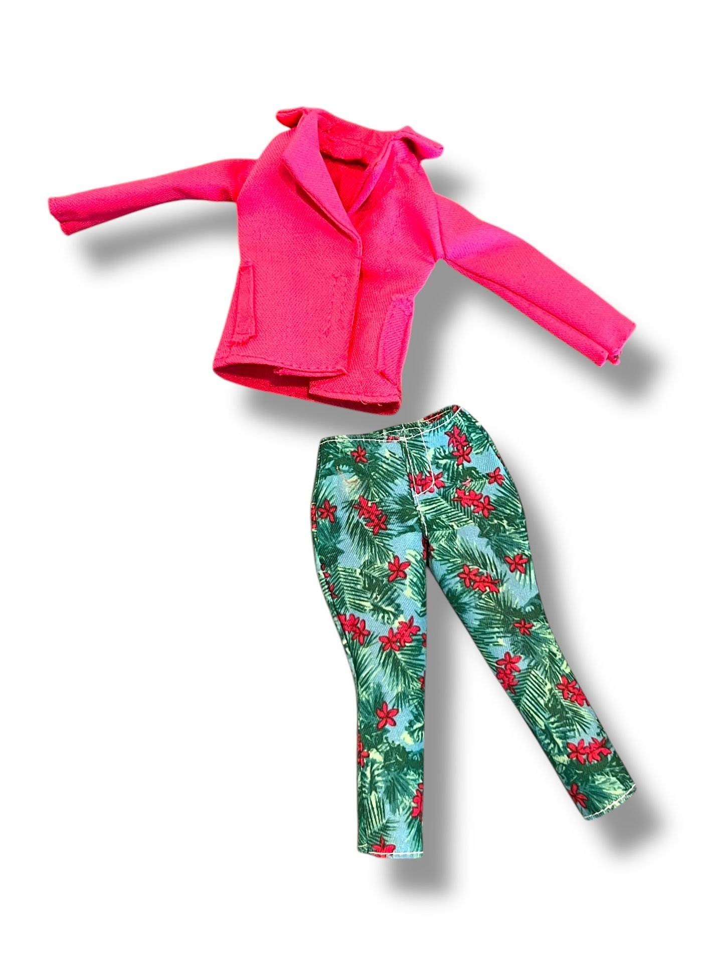 Barbie Fashionista Outfit - Tropical Pants, Pink Top Jacket Blazer