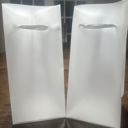 BQT Flowers  Plastic White Bags  With Handles.