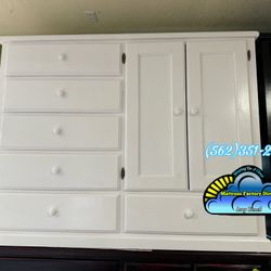 White Pinewood Wardrobe Closet Ropero Armoire Nuevo 