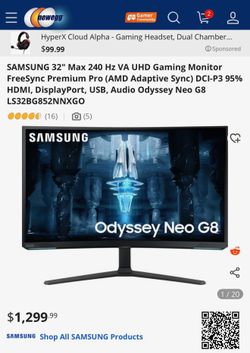 SAMSUNG 32" Max 240 Hz VA UHD Gaming Monitor