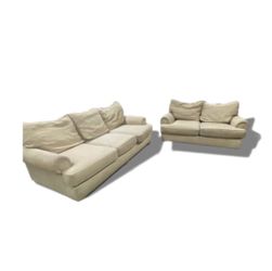 All American Khaki Sofa & Loveseat!