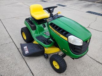 2019 John Deere E110 riding mower,  19hp engine,  42" deck and auto transmission  Runs good,  Many new parts,  delivery available.