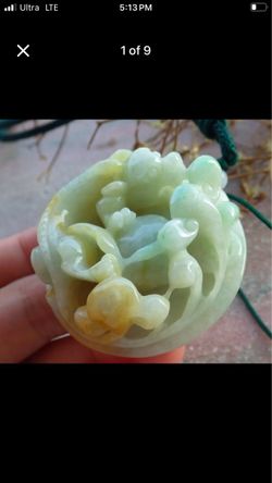Yellow Certificate Jadeite Jade Pendant Dragon Pi Xiu Ruyi coin