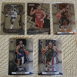 STEPH CURRY MOSAIC PRIZM CARDS + DAD DELL CURRY PRIZM