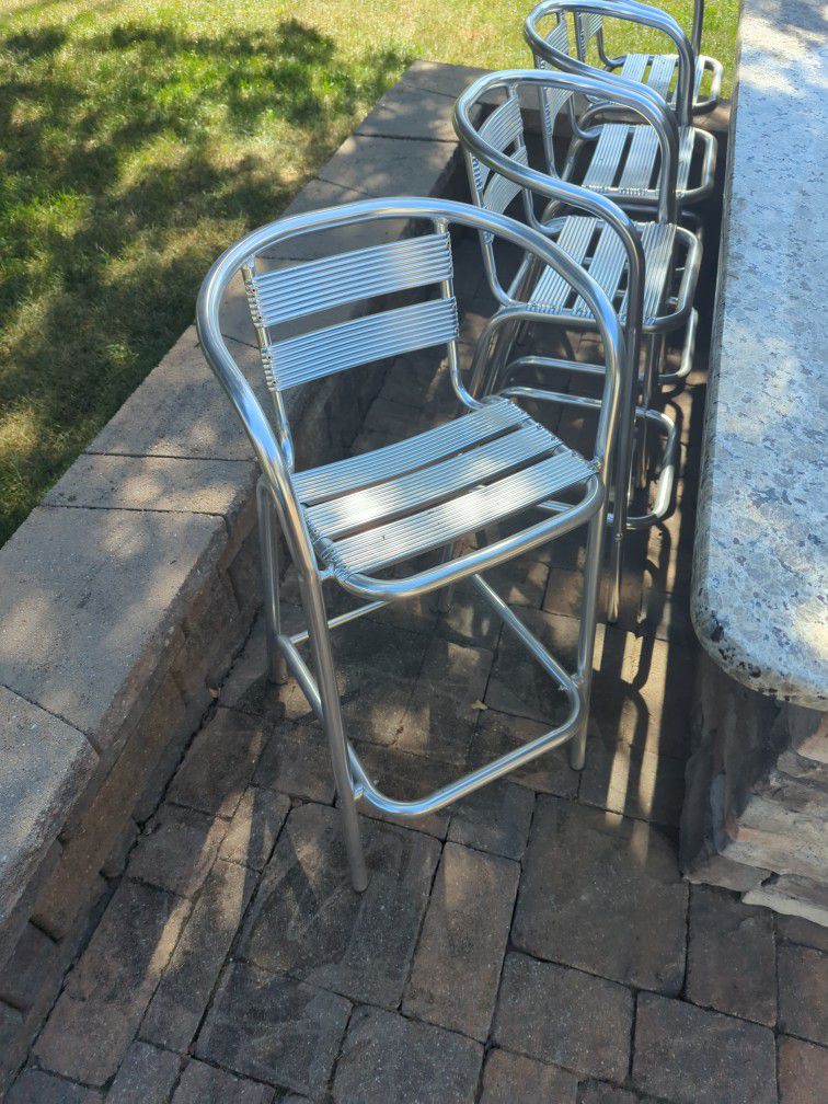 Four Outdoor Bar/ Barbecue Stools