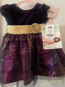 Kohl's Baby Girl Purple Velvet Holiday Dress 12M