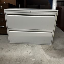 OFFICE/HOME FILE CABINET 2 DRAWERS LATERAL METAL FILE