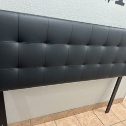 Queen faux leather headboard